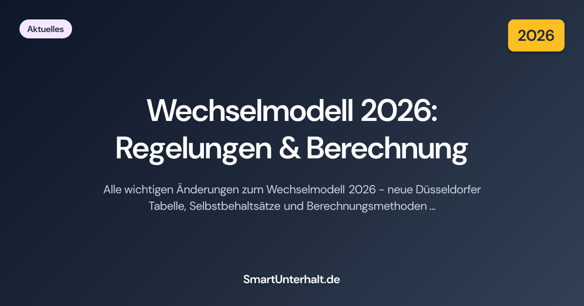 Berechnung Unterhalt Wechselmodell